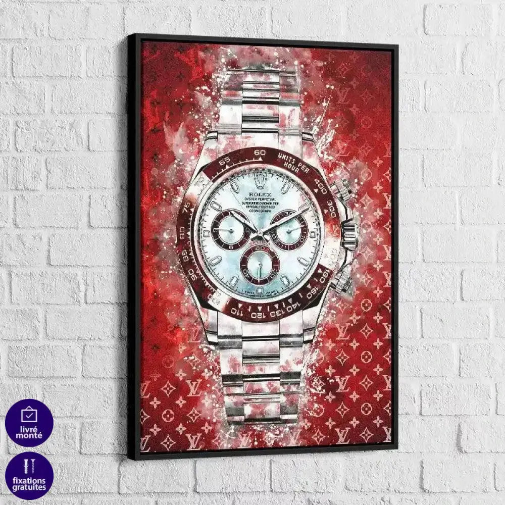 Tableau Street Art Rolex Louis Vuitton - Montableaudeco