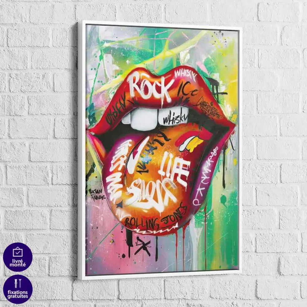 Tableau Street Art | Rolling Stones| Les Promos -20% d