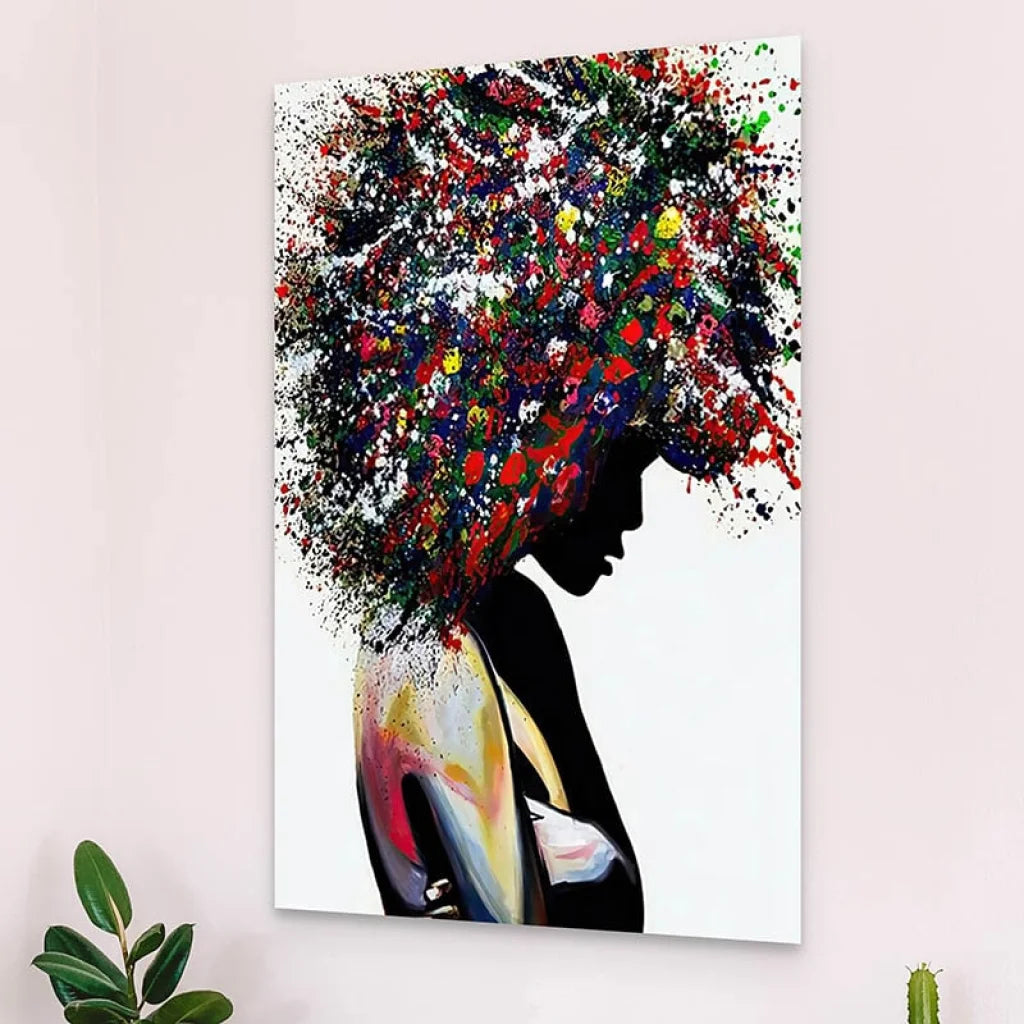 Tableau Street Art Silhouette en Couleur 40x60cm / Affiche sans cadre Tableau Street Art