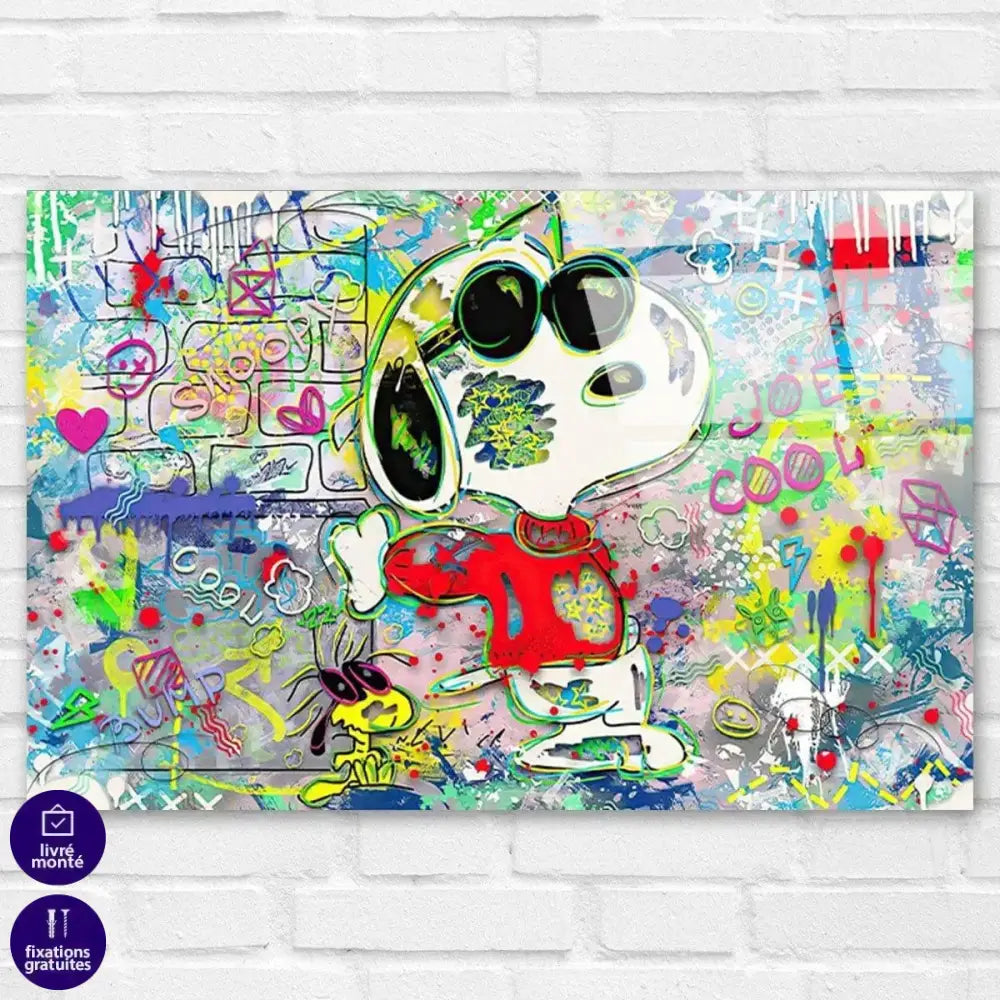 Tableau Street Art Snoopy Art - Montableaudeco