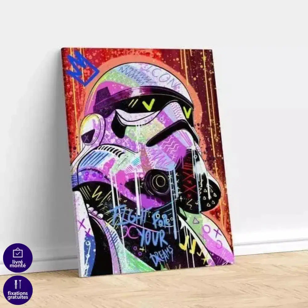 Tableau Street Art Star Wars Stormtrooper - Montableaudeco