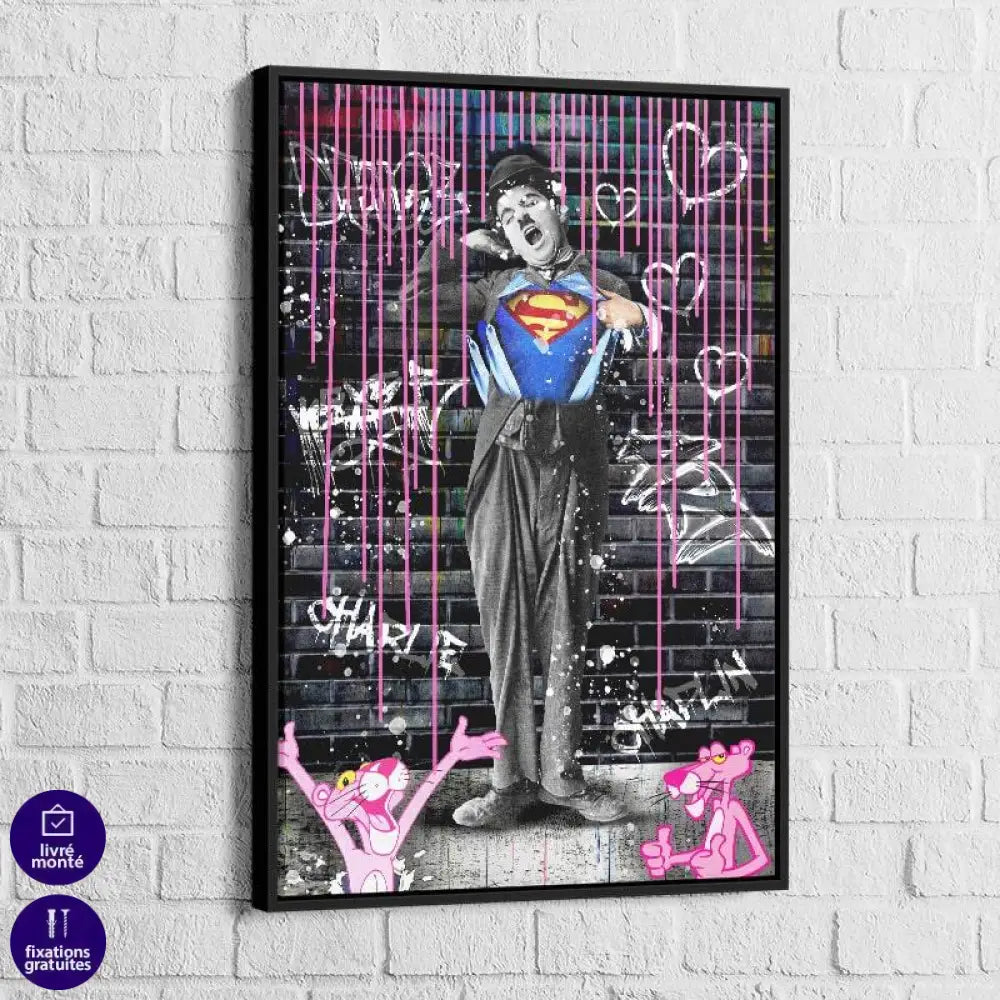 Tableau Street Art Super Charlie - Montableaudeco