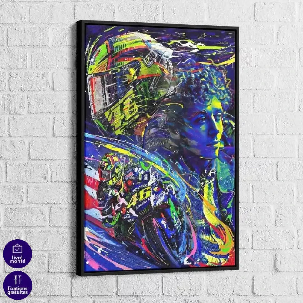 Tableau Valentino Rossi MotoCycle - Montableaudeco