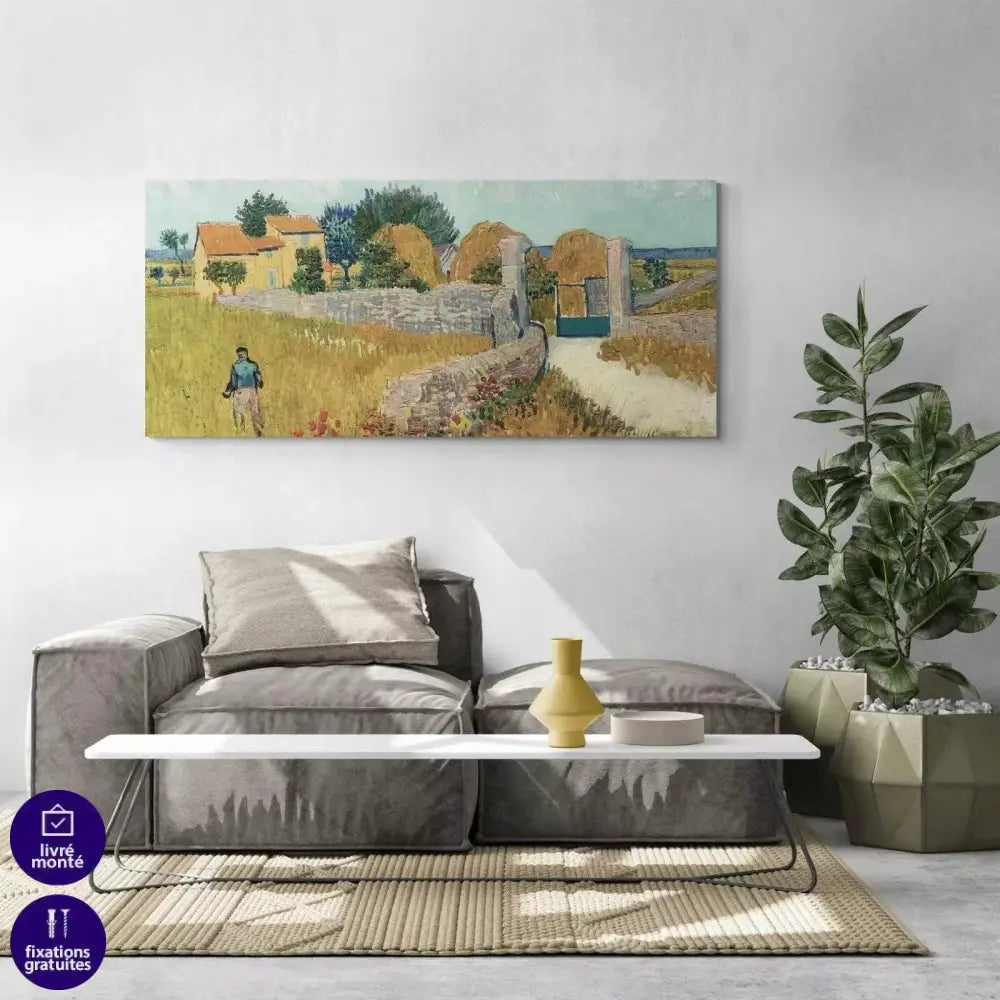 Tableau Vincent Van Gogh Ferme en Provence - Montableaudeco