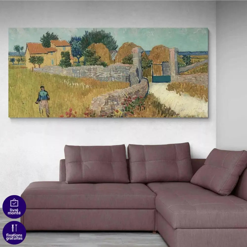 Tableau Vincent Van Gogh Ferme en Provence - Montableaudeco