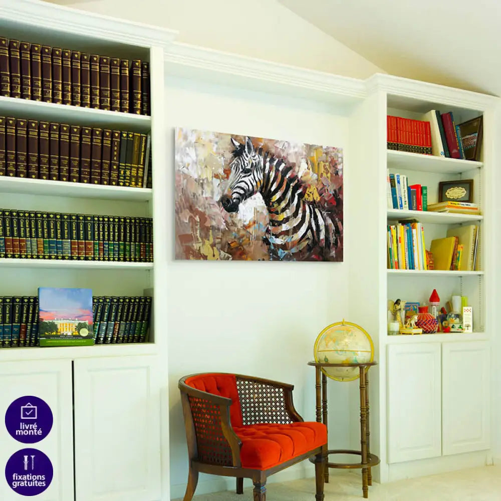 Tableau Zèbre en Mouvement 3