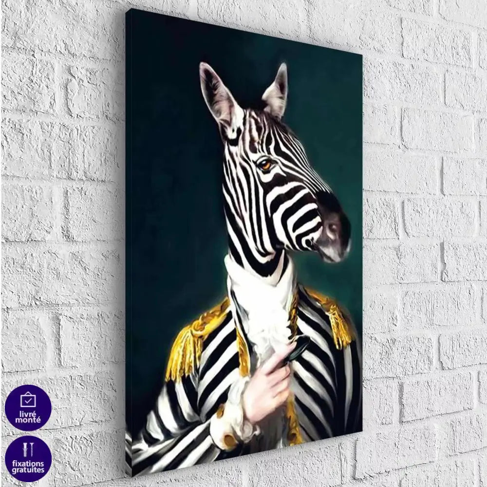 Tableau Zèbre L'aristocrate - Montableaudeco