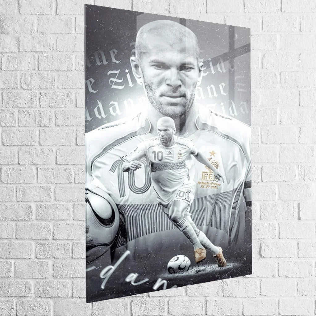 Tableau Zidane Le Roi Zidane 40x60cm / Plexiglas Tableau Sport