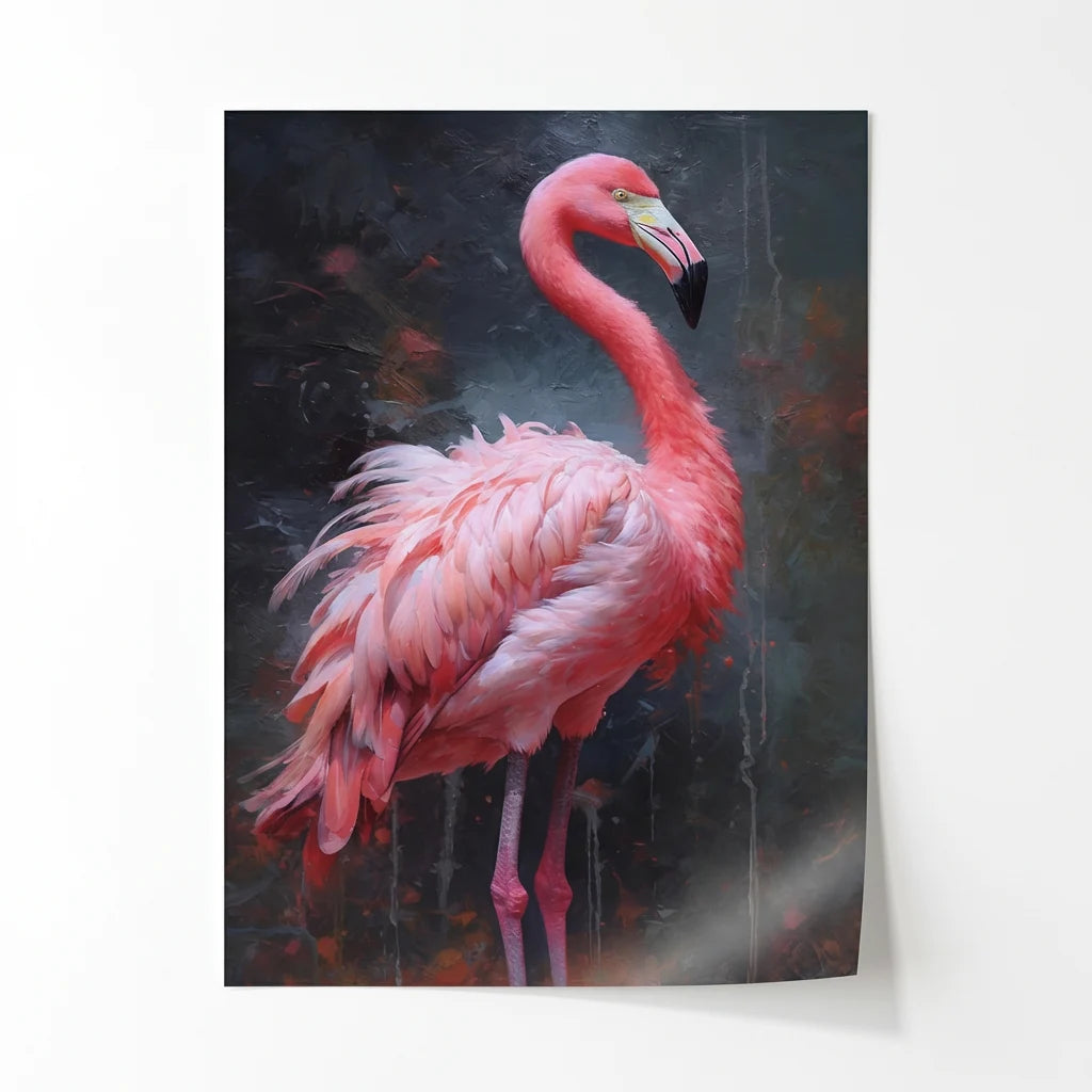 tableau flamant rose déco moderne effet galerie