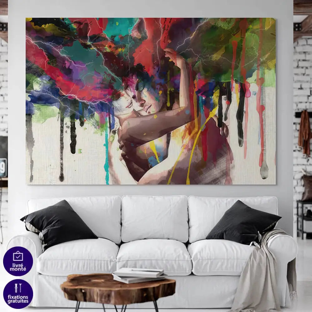 Tableaux Moderne le couple Amoureux 40x60cm / Affiche sans cadre Toile Imprimée