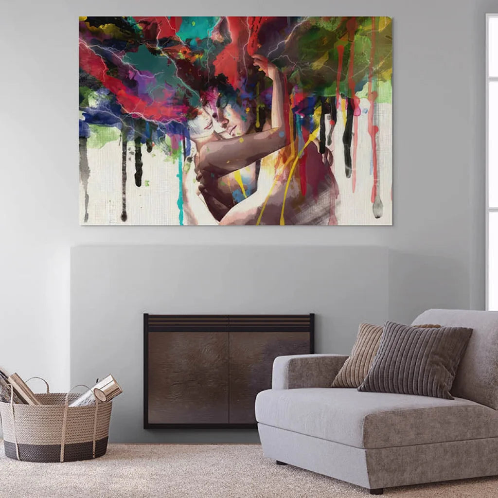 Tableaux Moderne le couple Amoureux Toile Imprimée