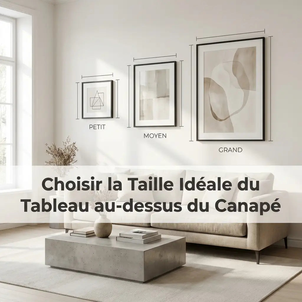 Choisir la Taille Idéale du Tableau au-dessus du Canapé