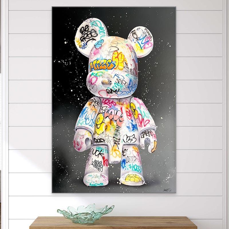 Tableau Street Art Bear Graffiti - Montableaudeco