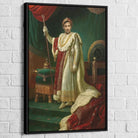 Cadre flottant noir Portrait Historique L’Empereur – effet galerie