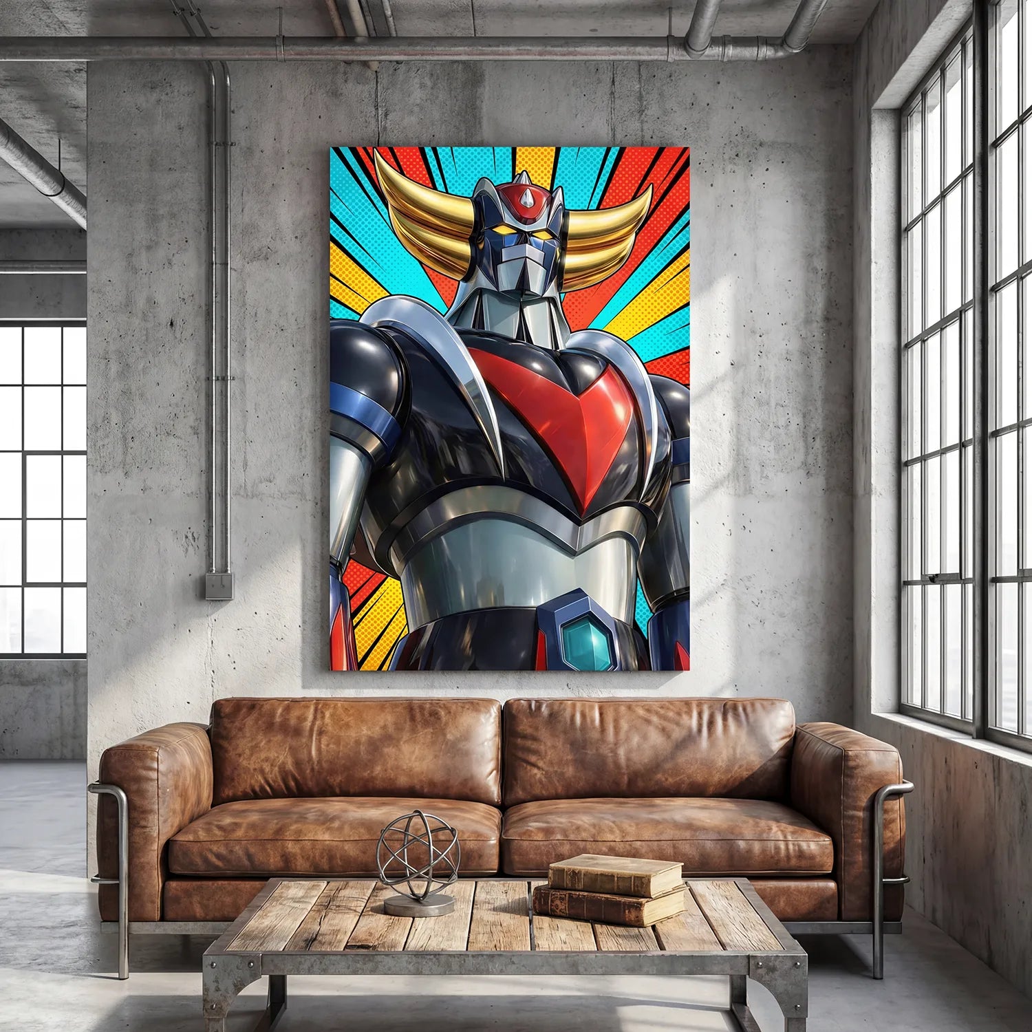 Cadre mural Goldorak pop art style urbain décoration tendance