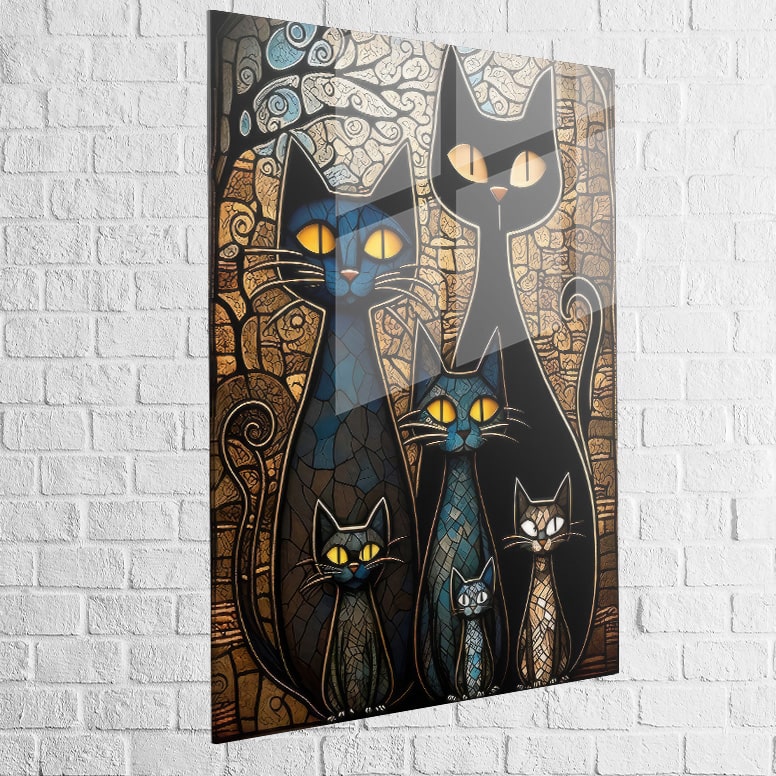 Décoration féline en tableau contemporain"

