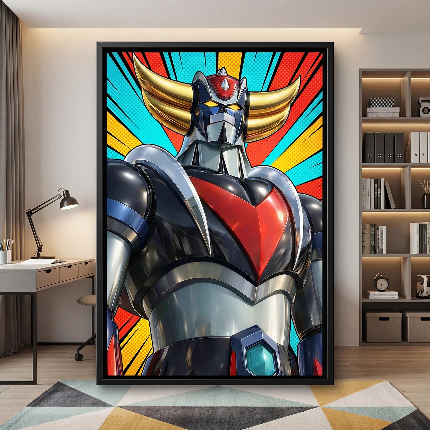 Tableau Goldorak style pop art toile design salon contemporain