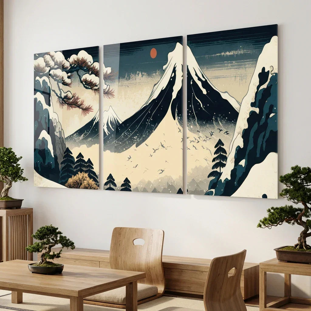 Tableau Japonais  en 3 parties