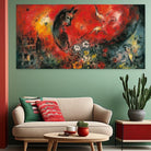 Tableau Contemporain Crépuscule Flamboyant - Montableaudeco