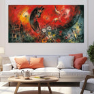 Tableau Contemporain Crépuscule Flamboyant - Montableaudeco