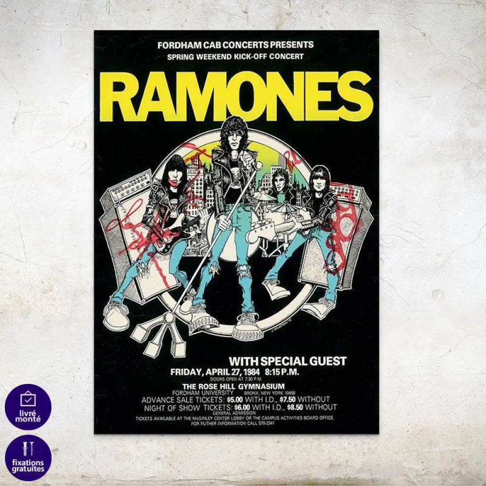 Affiche Concert Ramones - Montableaudeco