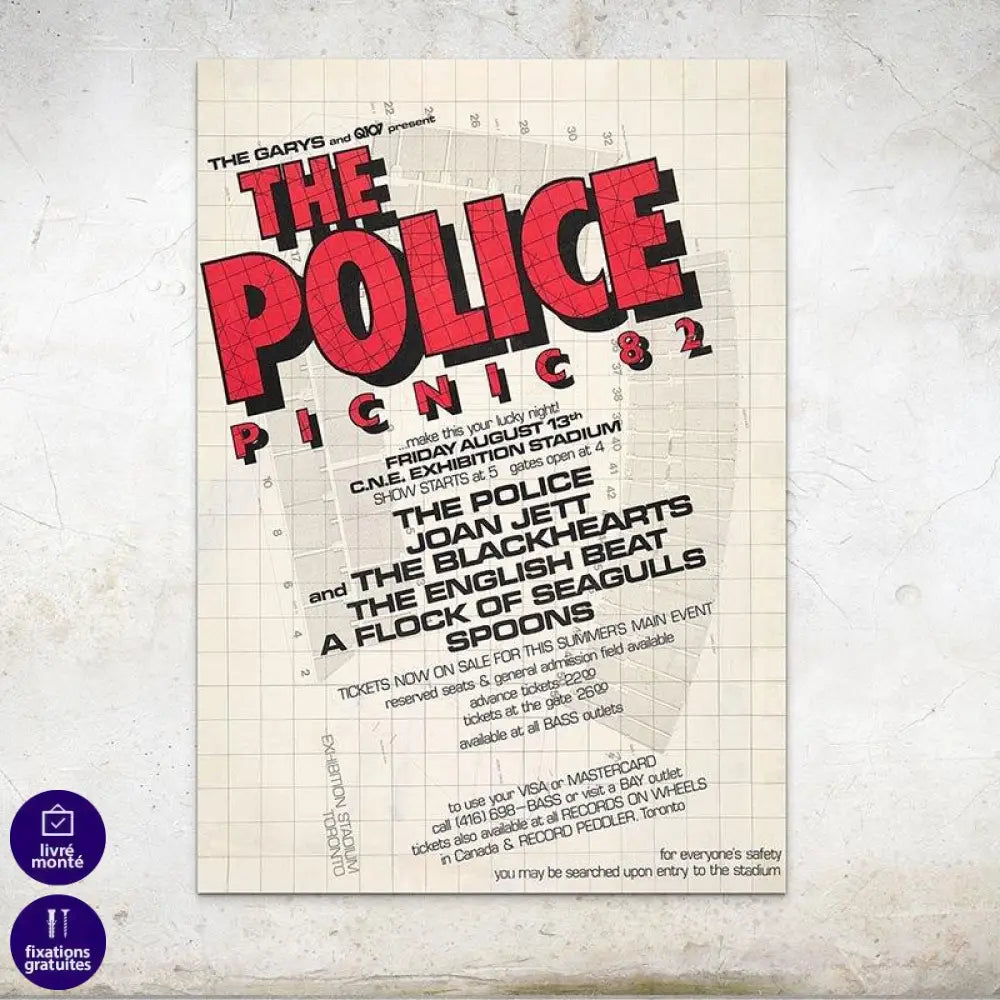 Affiche Concert The Police - Montableaudeco
