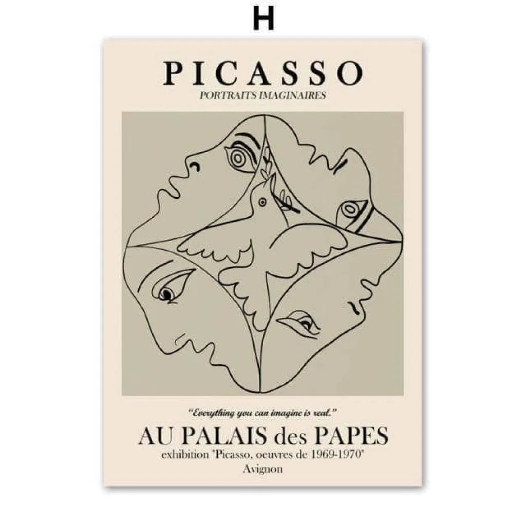 Affiche Picasso Vintage Expo Collection 8 Pièces - Montableaudeco