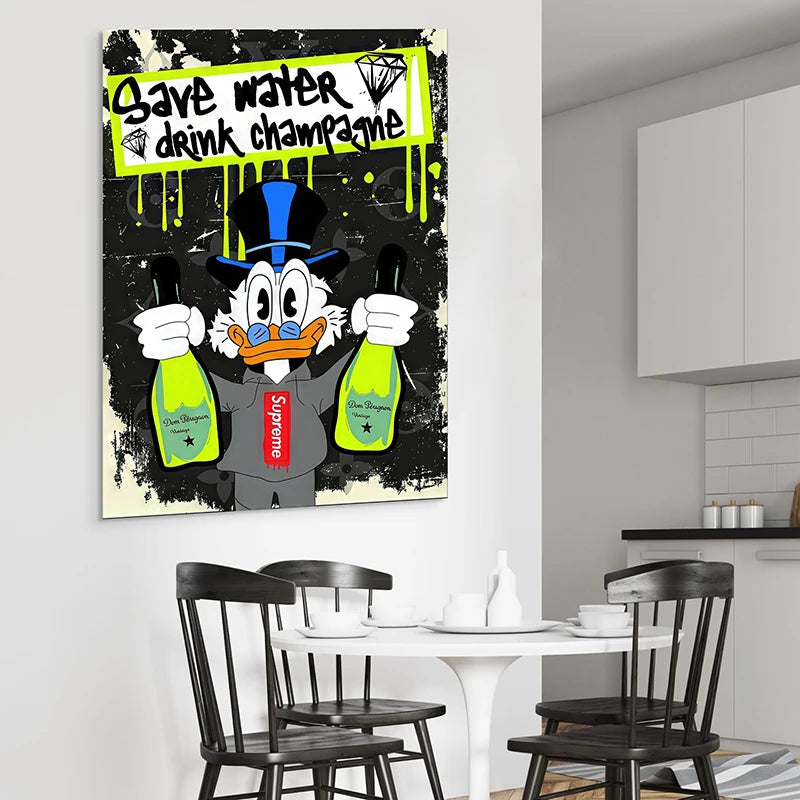 grand format tableau street art moderne