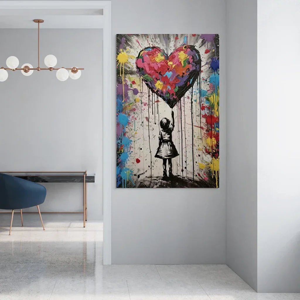 grand format tableau street art pour salon moderne