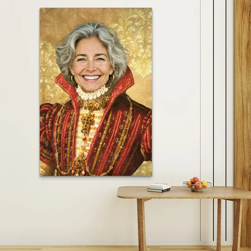 Toile personnalisée femme noble style renaissance royale

