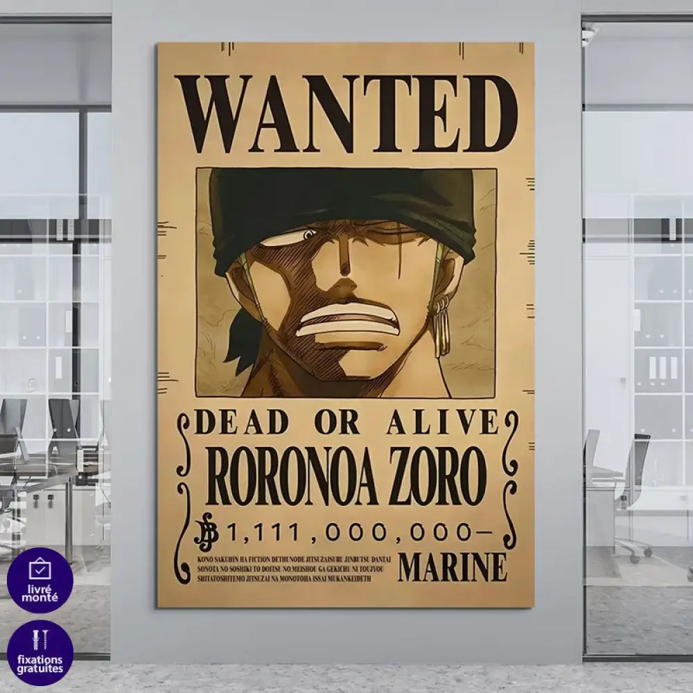 Poster One piece Dead or Alive  Zoro