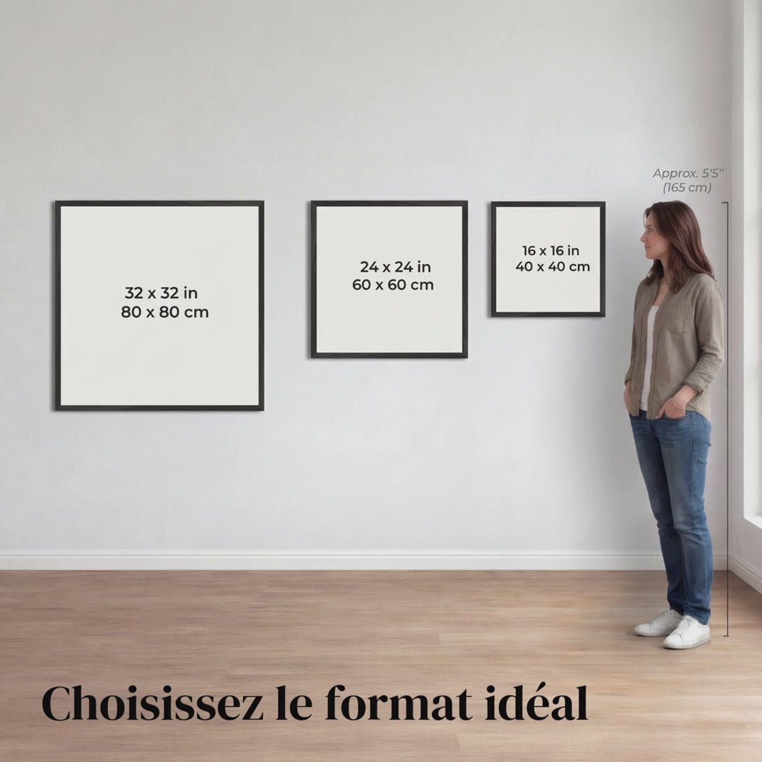 diemsnions  tableau carre Motableaudeco