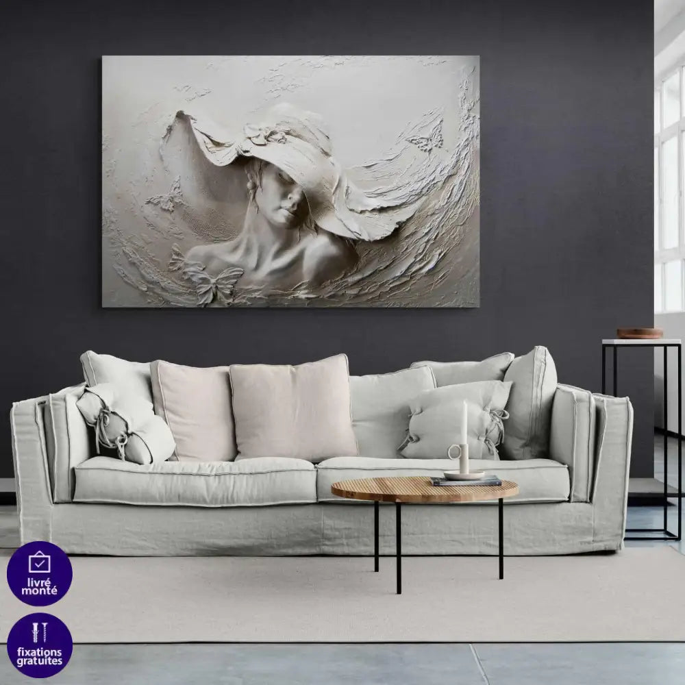 Tableau 3D La Femme Romantique - Montableaudeco