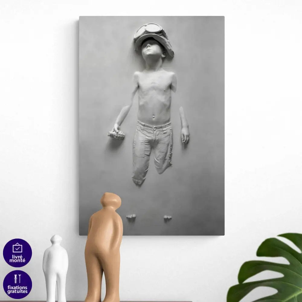 Tableau 3D L'enfant à la bombe - Montableaudeco