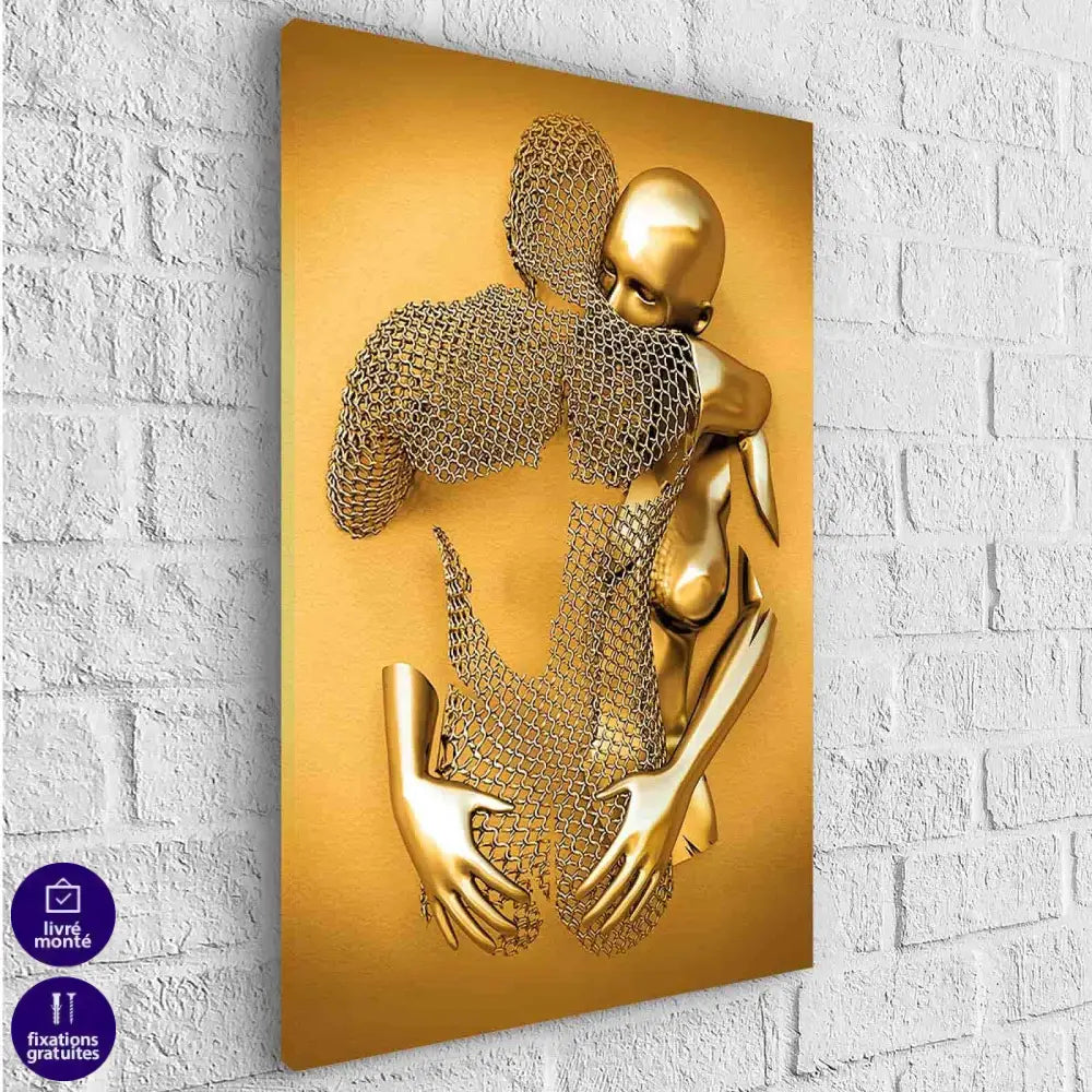 Tableau 3D Un Amour Or - Montableaudeco