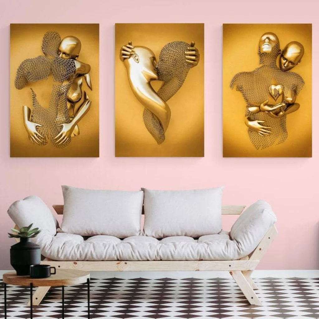 Tableau 3D Un Amour Or - Montableaudeco