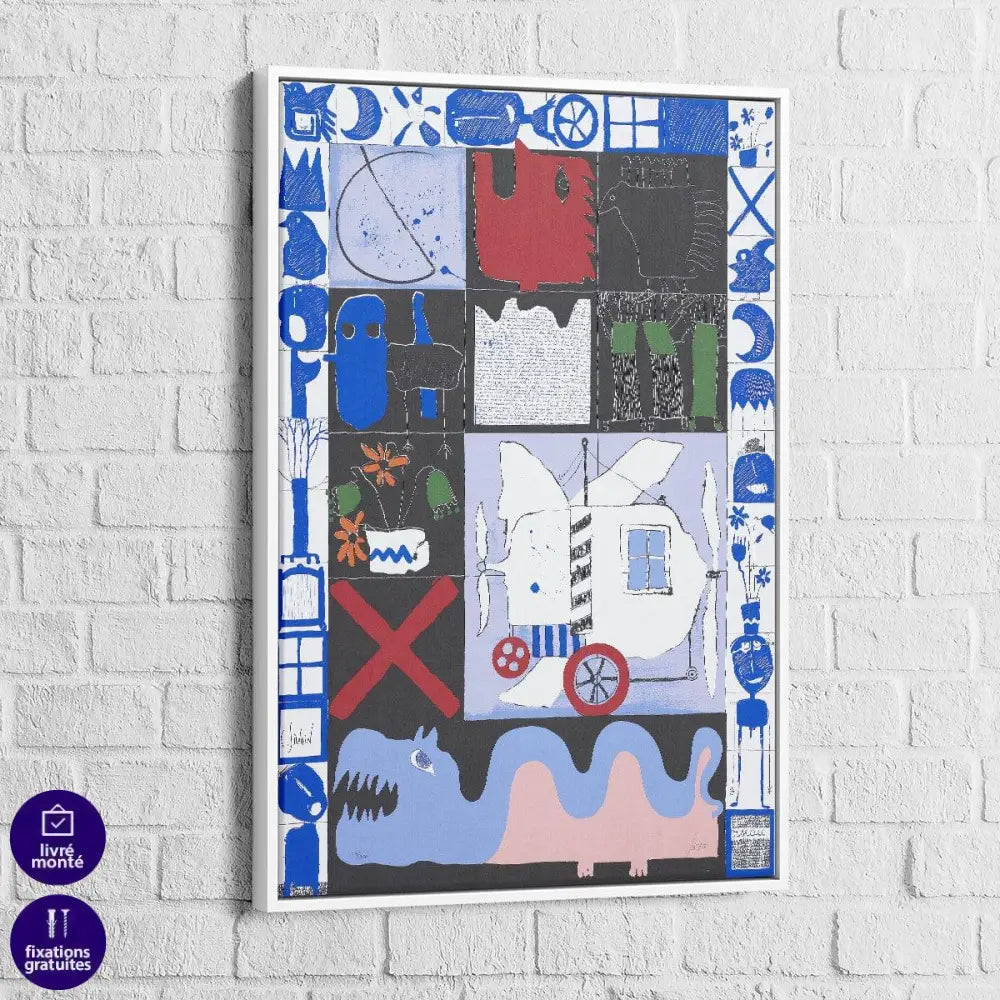 Tableau Abstrait Bleu Mosaic - Montableaudeco