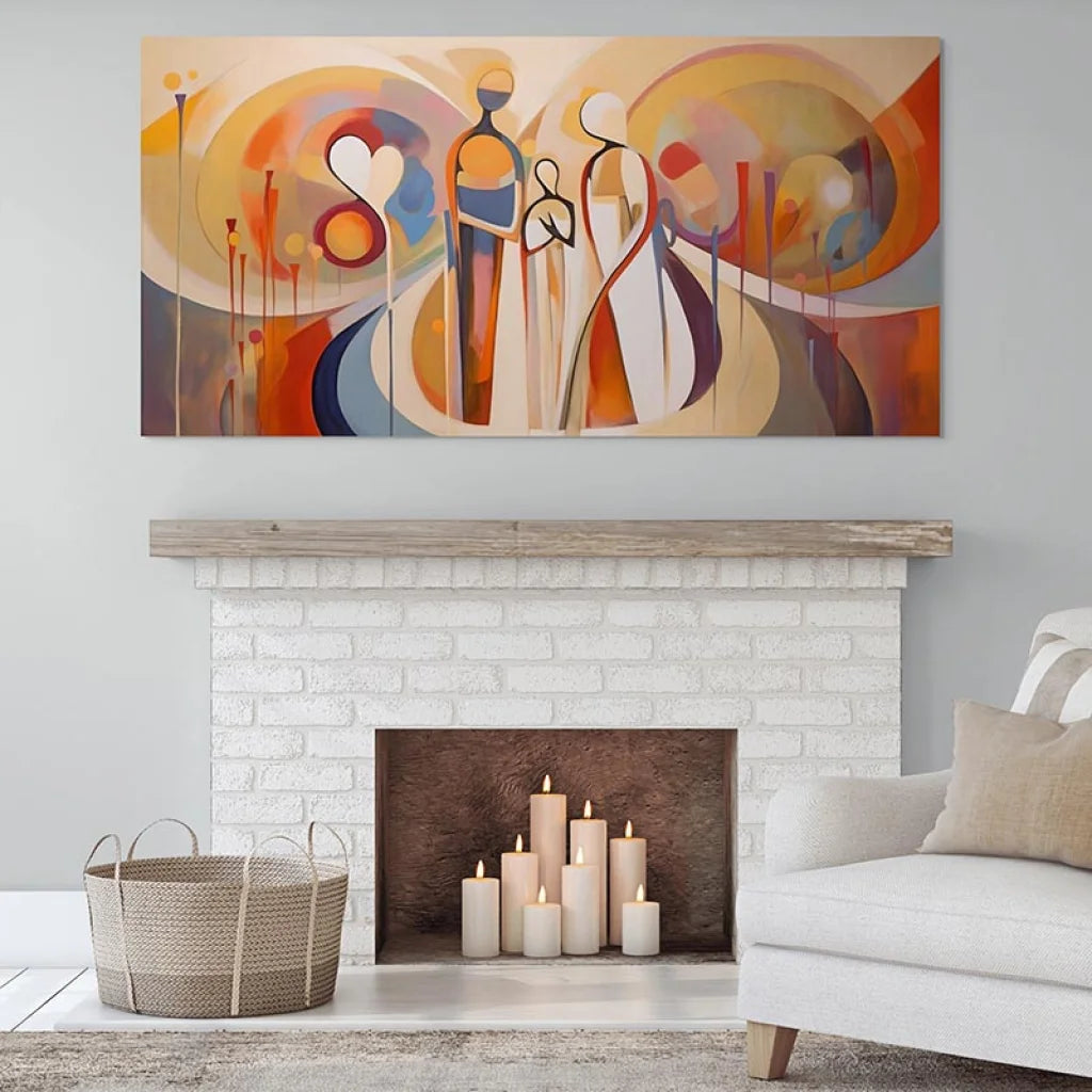 Tableau Abstrait Cercle de Vie Tableau Abstrait