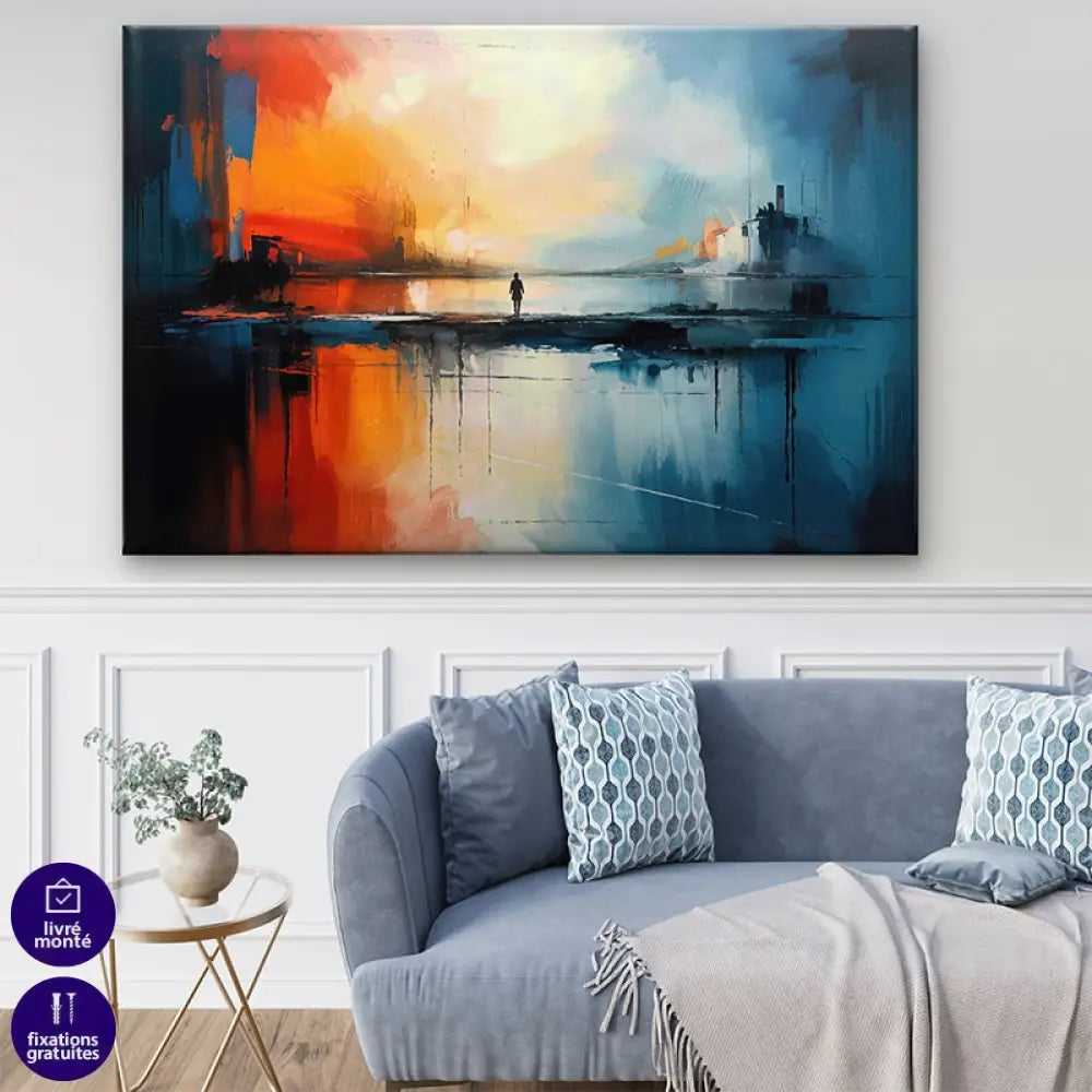 Tableau Abstrait Horizons Contraires  2