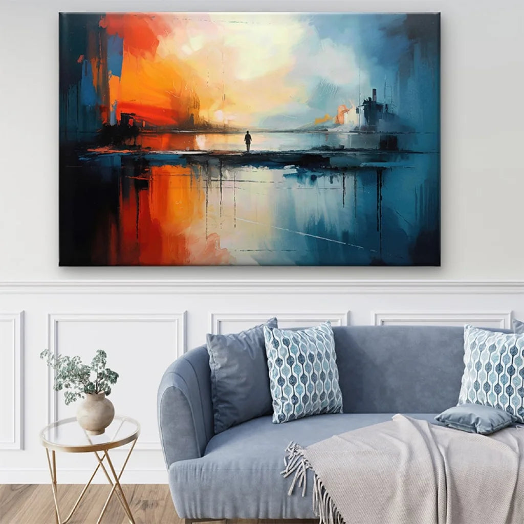 Tableau Abstrait Horizons Contraires  2