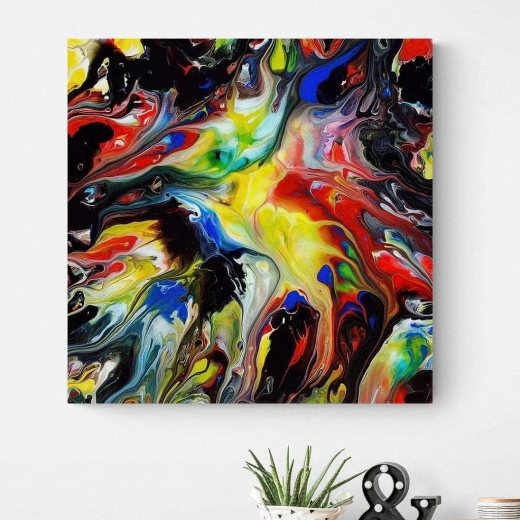 Tableau Abstrait multi couleur