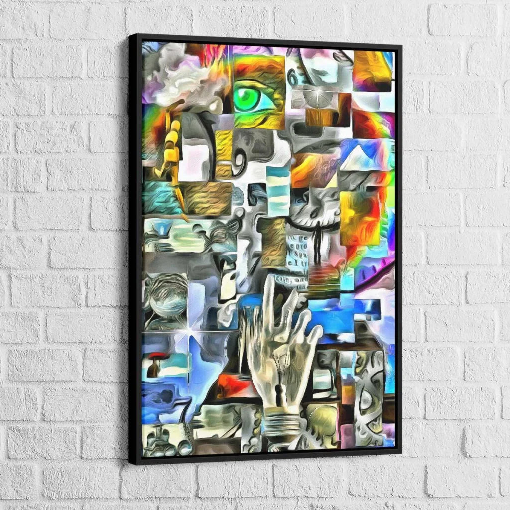 Tableau Abstrait Mécanique du Corp - Montableaudeco