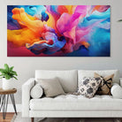 Tableau Abstrait Mouvement Infini 40x80cm / Toile tendue sur châssis Tableau Abstrait