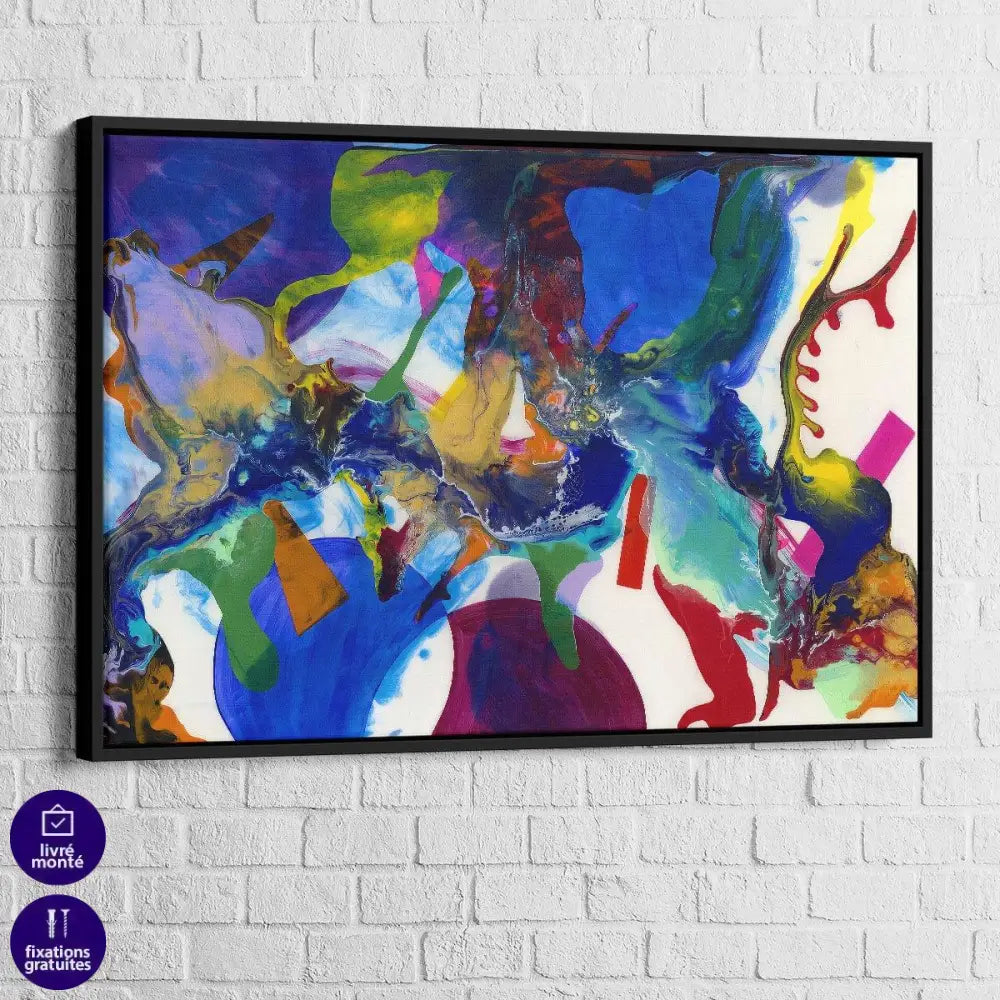 Tableau Abstrait Multi Couleur - Montableaudeco