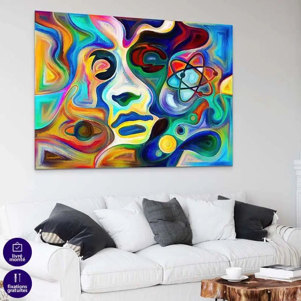 Tableau Abstrait Visage - Montableaudeco