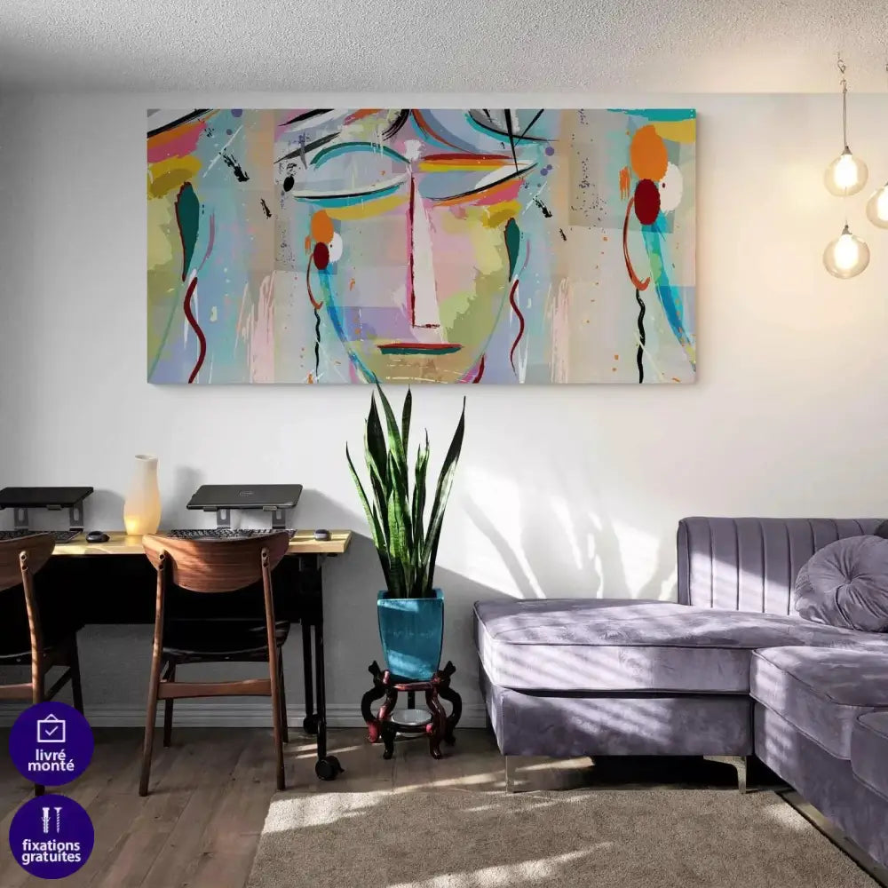 Tableau Visage La Femme Abstraite - Montableaudeco