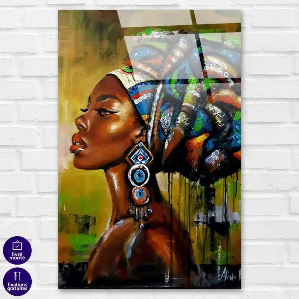 tableau mural contemporain art africain moderne