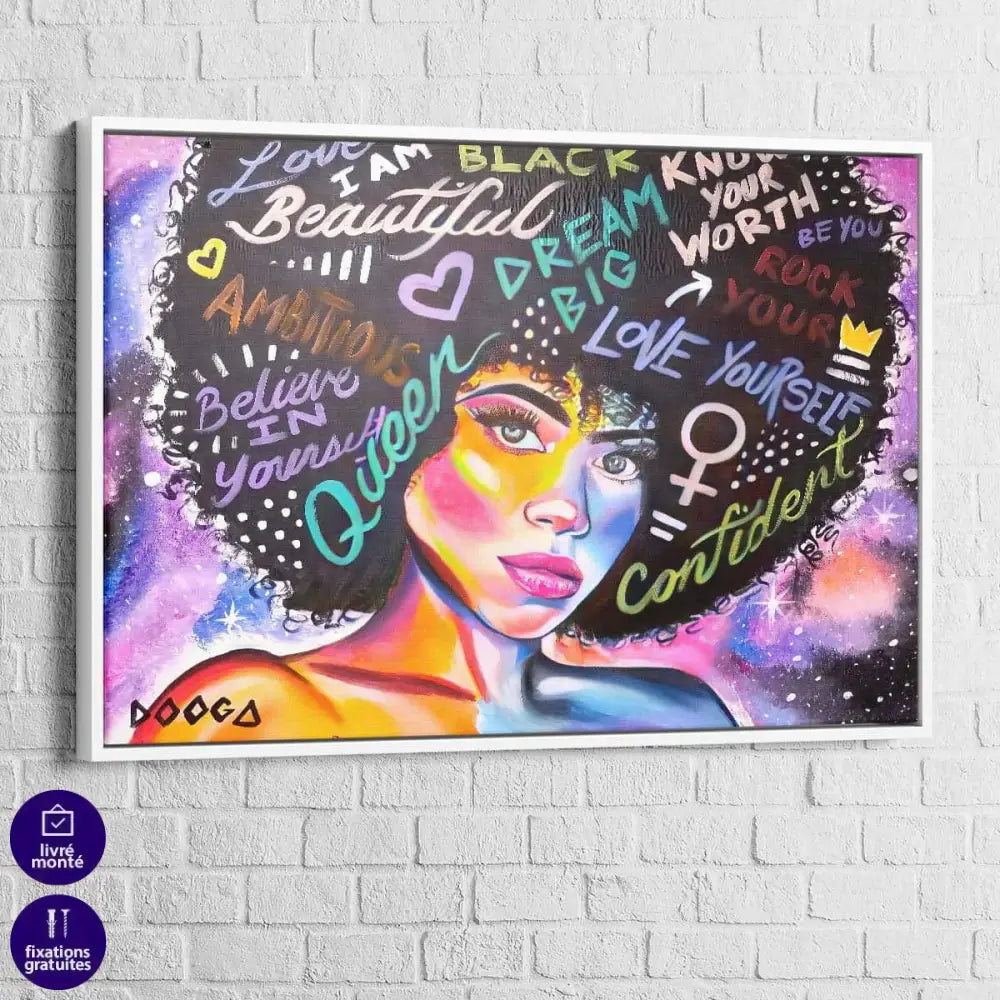 Tableau Afrique Femme Graffiti - Montableaudeco