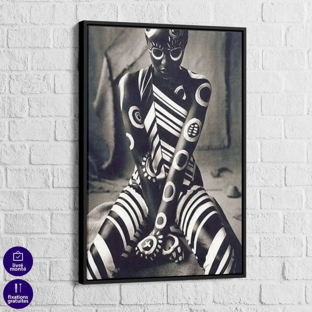 Tableau Afrique La Femme Noir et Blanc - Montableaudeco