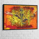 Tableau Afrique cadre noir – couple amoureux style moderne